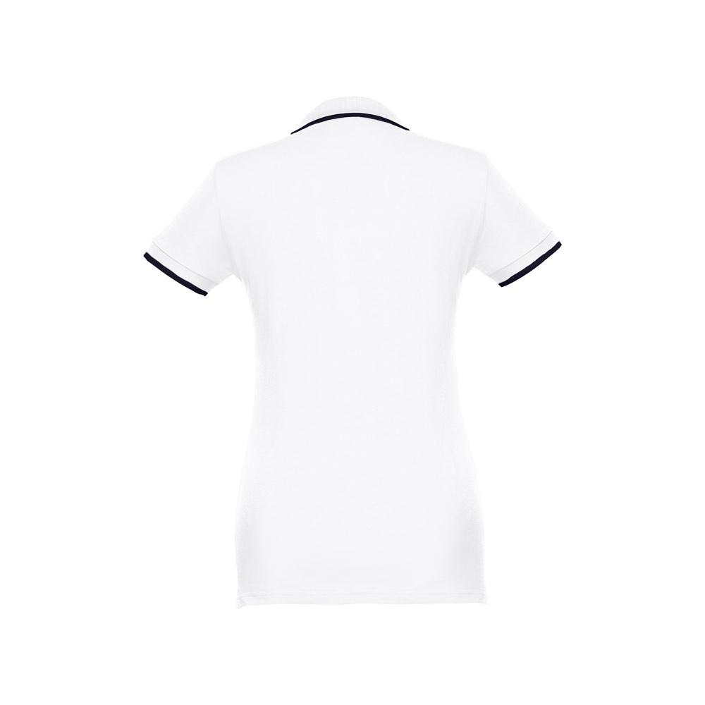 THC ROME WOMEN WH. Polo da donna in cotone bicolore