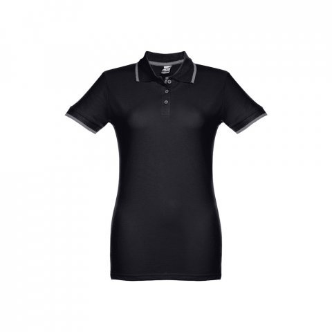 THC ROME WOMEN. Polo slim fit pour femme - Noir