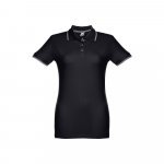 THC ROME WOMEN. Polo slim fit pour femme - Noir