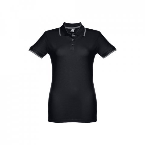 THC ROME WOMEN. Polo slim fit pour femme - Noir