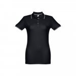 THC ROME WOMEN. Polo slim fit pour femme - Noir