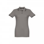 THC ROME WOMEN. Polo slim fit pour femme - Gris
