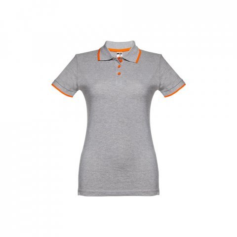 THC ROME WOMEN. Polo slim fit pour femme - Gris clair matte