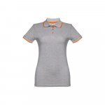 THC ROME WOMEN. Polo slim fit pour femme - Gris clair matte
