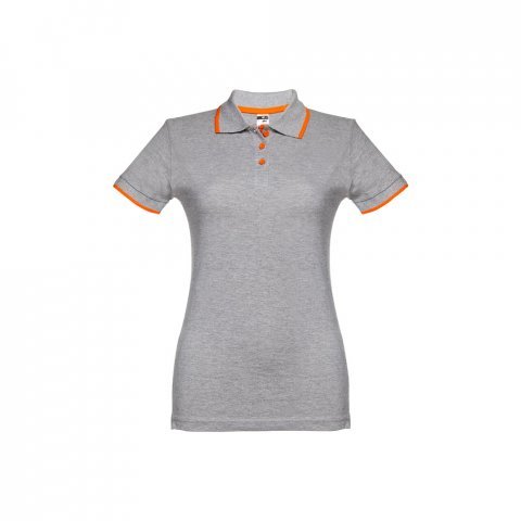 THC ROME WOMEN. Polo slim fit pour femme - Gris clair matte