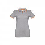 THC ROME WOMEN. Polo slim fit pour femme - Gris clair matte