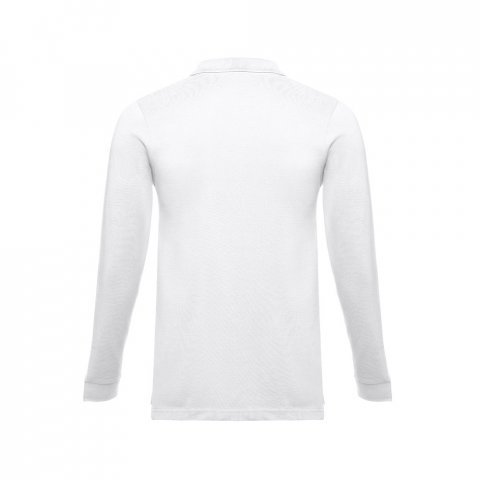 THC BERN WH. Langarm-Poloshirt aus Baumwolle f&uuml;r Herren - Wei&szlig;