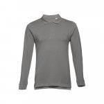 THC BERN 3XL. Polo &agrave; manches longues pour homme - Gris