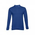 THC BERN 3XL. Polo &agrave; manches longues pour homme - Bleu royal