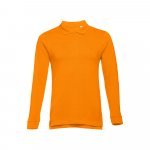 THC BERN 3XL. Polo &agrave; manches longues pour homme - Orange