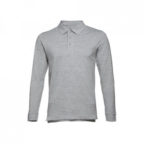 THC BERN 3XL. Polo &agrave; manches longues pour homme - Gris clair matte
