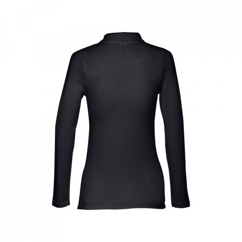 THC BERN WOMEN. Women's long sleeve polo shirt - Black