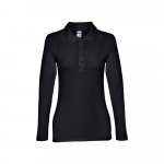 THC BERN WOMEN. Women's long sleeve polo shirt - Black