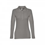 THC BERN WOMEN. Women's long sleeve polo shirt - Grey