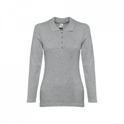 THC BERN WOMEN. Women's long sleeve polo shirt - Heather light grey