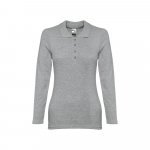 THC BERN WOMEN. Women's long sleeve polo shirt - Heather light grey
