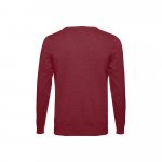 THC MILAN. Pullover da uomo con scollo a V in cotone e poliammide - Bordeaux