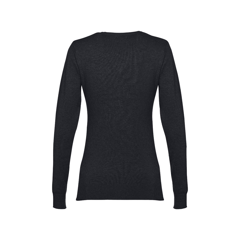 THC MILAN WOMEN. Pullover da donna con scollo a V in cotone e poliammide