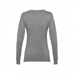THC MILAN WOMEN. Pullover com decote em" V" para senhora em algod&atilde;o e poliamida - Cinzento matizado