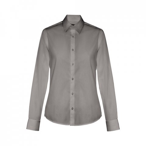 THC PARIS WOMEN. Lang&auml;rmeliges Popeline-Hemd f&uuml;r Damen - Grau