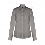 THC PARIS WOMEN. Lang&auml;rmeliges Popeline-Hemd f&uuml;r Damen - Grau