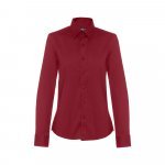 THC PARIS WOMEN. Lang&auml;rmeliges Popeline-Hemd f&uuml;r Damen - Burgunder