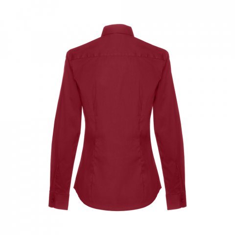 THC PARIS WOMEN. Lang&auml;rmeliges Popeline-Hemd f&uuml;r Damen - Burgunder
