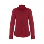 THC PARIS WOMEN. Lang&auml;rmeliges Popeline-Hemd f&uuml;r Damen - Burgunder