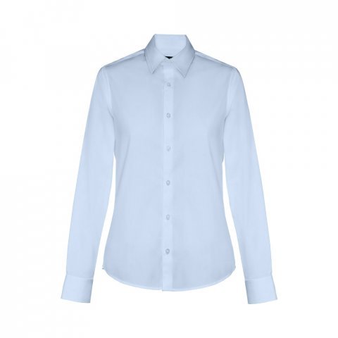 THC PARIS WOMEN. Lang&auml;rmeliges Popeline-Hemd f&uuml;r Damen - Hellblau