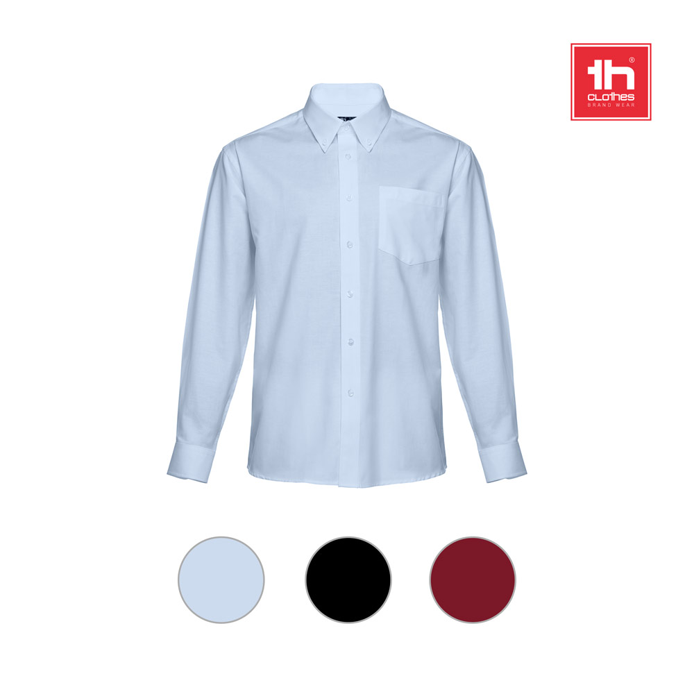 THC TOKYO. Camicia oxford da uomo a maniche lunghe