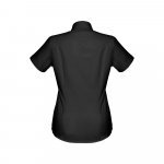 THC LONDON WOMEN. Kurz&auml;rmeliges Oxford-Hemd f&uuml;r Damen - Schwarz