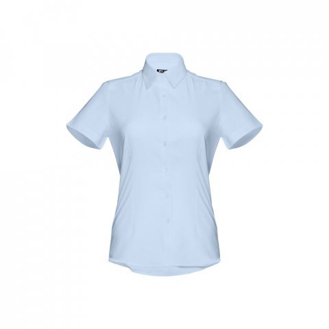 THC LONDON WOMEN. Kurz&auml;rmeliges Oxford-Hemd f&uuml;r Damen - Hellblau