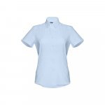 THC LONDON WOMEN. Kurz&auml;rmeliges Oxford-Hemd f&uuml;r Damen - Hellblau