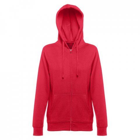 THC AMSTERDAM WOMEN. Sweatshirt para senhora em algod&atilde;o e poli&eacute;ster - Vermelho