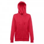 THC AMSTERDAM WOMEN. Sweatshirt para senhora em algod&atilde;o e poli&eacute;ster - Vermelho