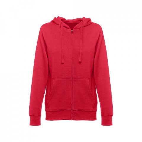 THC AMSTERDAM WOMEN. Sweatshirt para senhora em algod&atilde;o e poli&eacute;ster - Vermelho