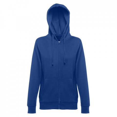 THC AMSTERDAM WOMEN. Sweatshirt para senhora em algod&atilde;o e poli&eacute;ster - Azul royal
