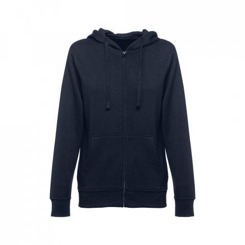 THC AMSTERDAM WOMEN. Sweatshirt para senhora em algod&atilde;o e poli&eacute;ster - Azul marinho