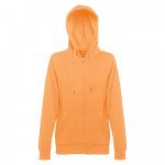 THC AMSTERDAM WOMEN. Sweatshirt para senhora em algod&atilde;o e poli&eacute;ster - Laranja coral