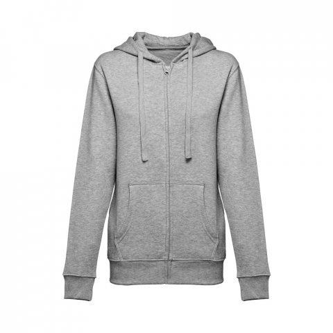 THC AMSTERDAM WOMEN. Sweatshirt para senhora em algod&atilde;o e poli&eacute;ster - Cinzento claro matizado