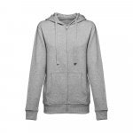 THC AMSTERDAM WOMEN. Sweatshirt para senhora em algod&atilde;o e poli&eacute;ster - Cinzento claro matizado