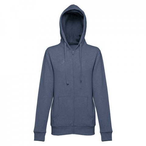 THC AMSTERDAM WOMEN. Sweatshirt para senhora em algod&atilde;o e poli&eacute;ster - Azul matizado