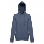 THC AMSTERDAM WOMEN. Sweatshirt para senhora em algod&atilde;o e poli&eacute;ster - Azul matizado