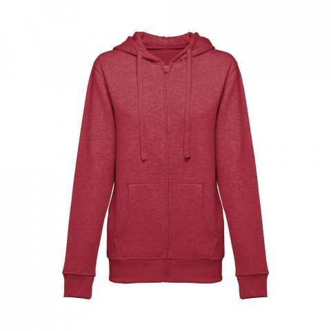 THC AMSTERDAM WOMEN. Sweatshirt para senhora em algod&atilde;o e poli&eacute;ster - Vermelho matizado