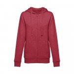 THC AMSTERDAM WOMEN. Sweatshirt para senhora em algod&atilde;o e poli&eacute;ster - Vermelho matizado