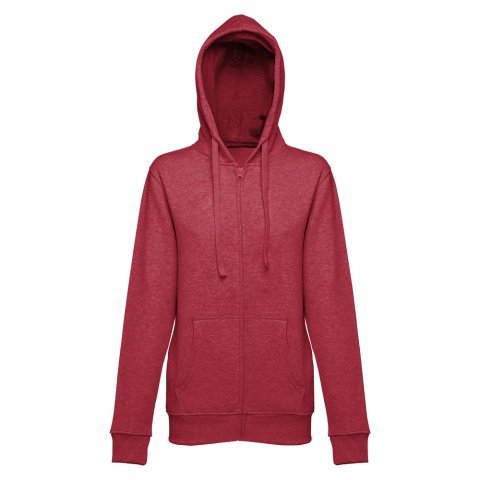 THC AMSTERDAM WOMEN. Sweatshirt para senhora em algod&atilde;o e poli&eacute;ster - Vermelho matizado