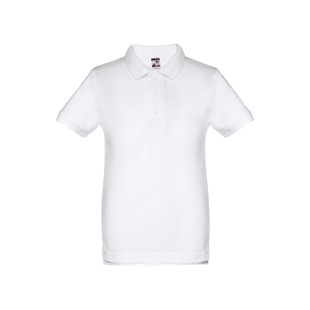 THC ADAM KIDS WH. Polo a maniche corte per bambini (unisex). colore bianco
