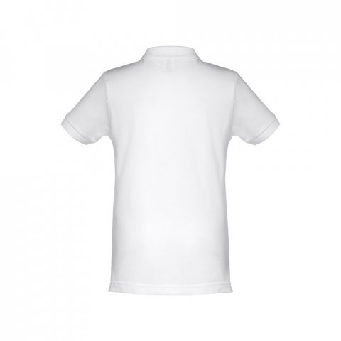 THC ADAM KIDS WH. Kurz&auml;rmeliges Poloshirt f&uuml;r Kinder (unisex). Farbe Wei&szlig; - Wei&szlig;
