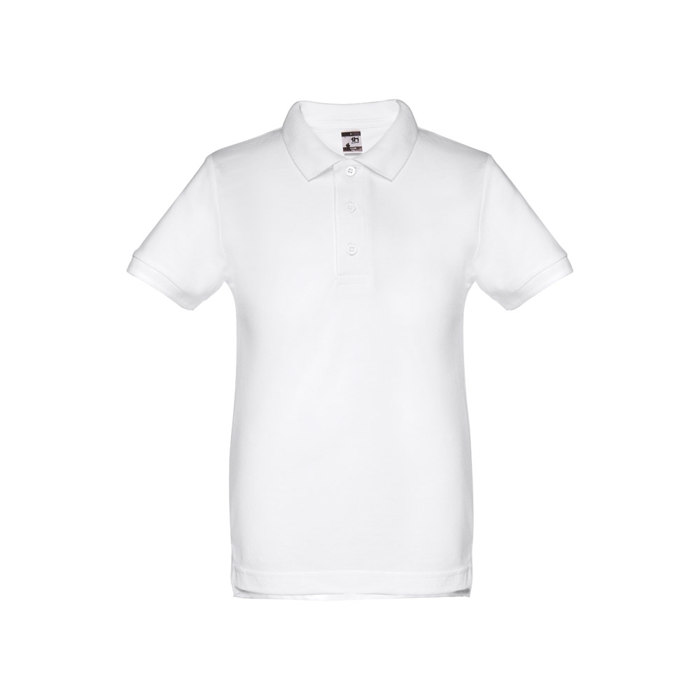 THC ADAM KIDS WH. Polo a maniche corte per bambini (unisex). colore bianco