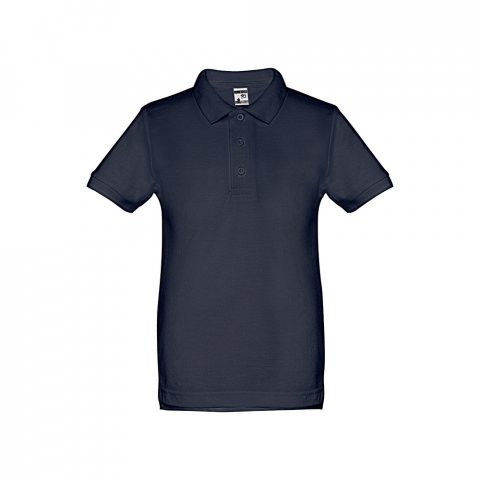 THC ADAM KIDS. Polo para crian&ccedil;a (unissexo) de manga curta em algod&atilde;o - Azul